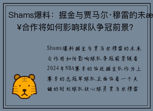 Shams爆料：掘金与贾马尔·穆雷的未来合作将如何影响球队争冠前景？